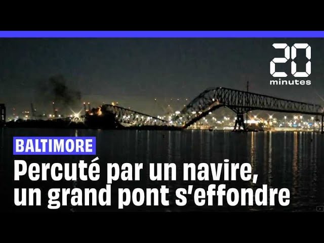 Etats-Unis : Au moins 7 disparus dans l'effondrement d'un pont percuté par un navire à Bal