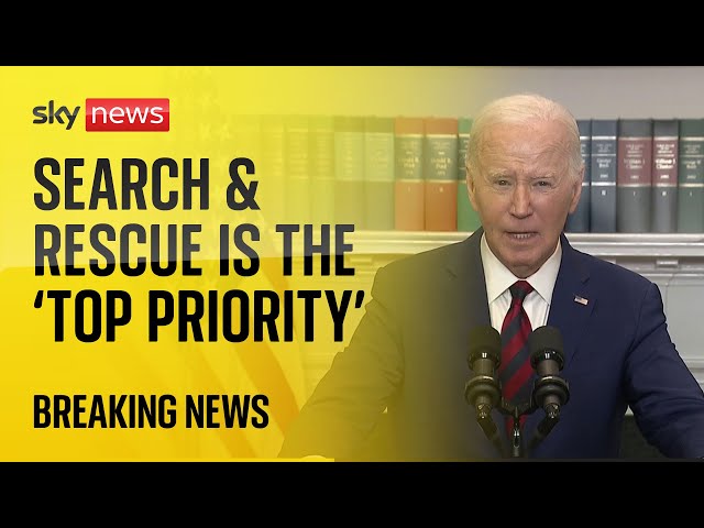 Baltimore bridge: Search and rescue operation is 'top priority', says President Biden