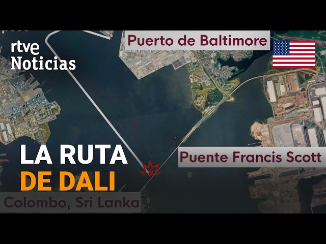 PUENTE BALTIMORE: El CARGUERO se dirigía a SRI LANKA e iba con 22 TRIPULANTES A BORDO | RTVE