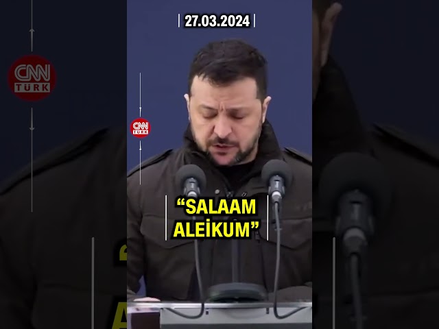 Ukrayna Lideri Zelenski "Selamünaleyküm" Diyerek Selamladı! #Shorts