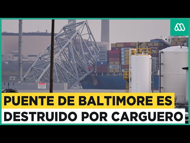 Barco destruyó puente en Estados Unidos: Carguero chocó estructura en Baltimore