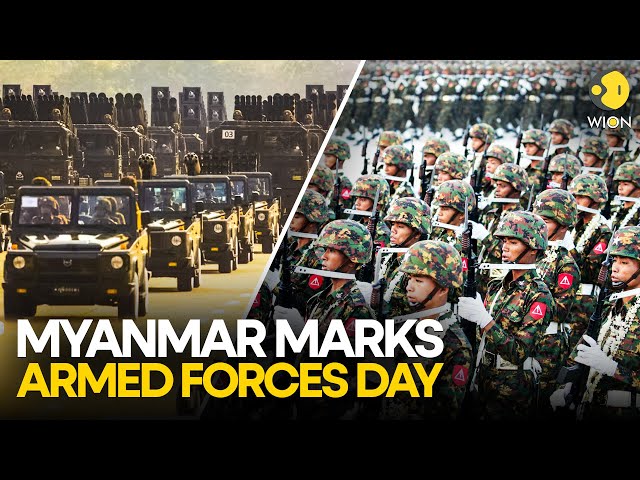 Myanmar LIVE: Myanmar troops march in a parade to mark Armed Forces Day | WION LIVE