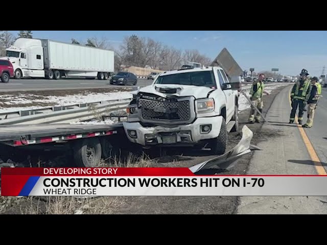 2 roadside workers hurt in crash on I-70 in Wheat Ridge