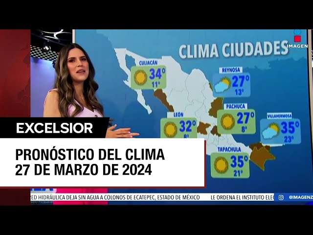 Clima para hoy 27 de marzo de 2024