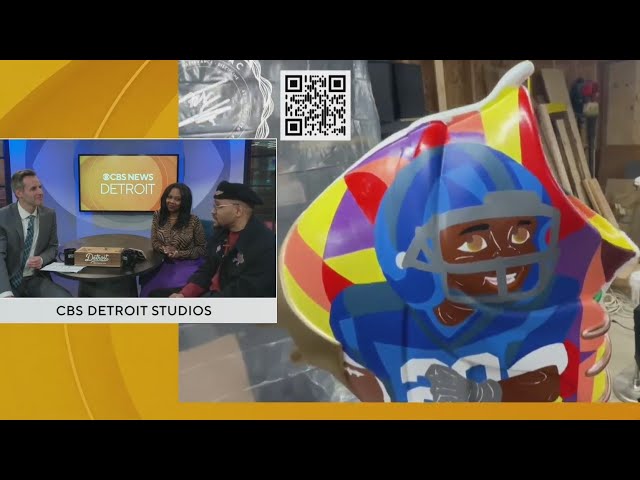 Detroit artists does art installation for 2024 NFL Draft