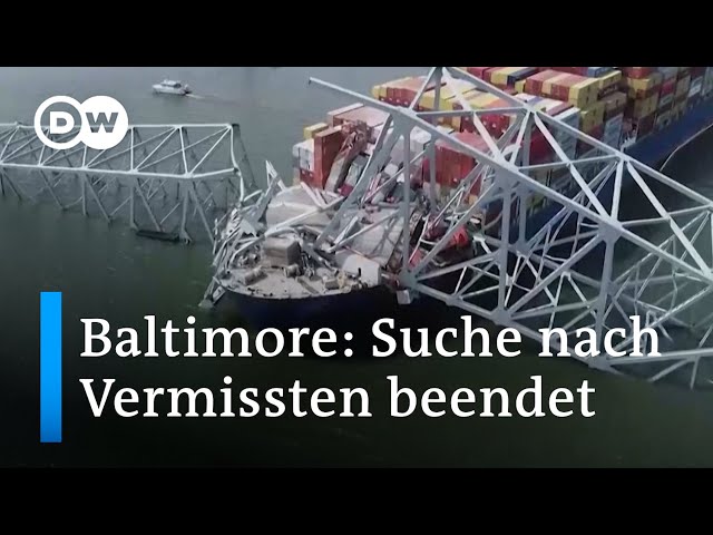 Eingestürzte Brücke in Baltimore: Suche nach Vermissten eingestellt | DW Nachrichten