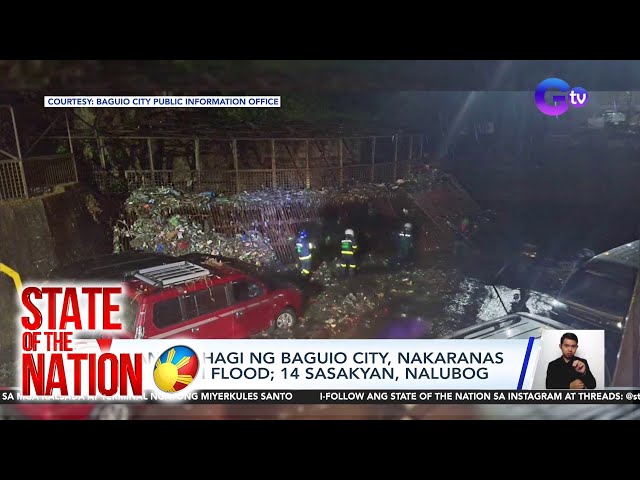 ⁣Ilang bahagi ng Baguio City, nakaranas ng flash flood; 14 sasakyan, nalubog | SONA