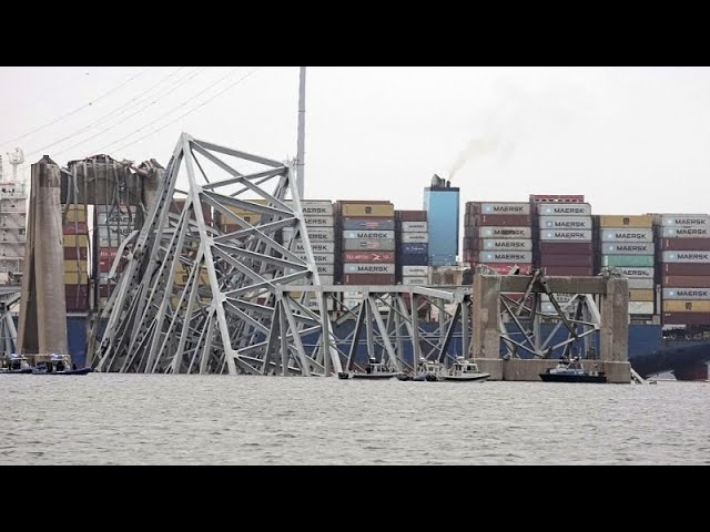 Recuperan la caja negra del carguero que derribó el puente de Baltimore y dejó seis desaparecidos