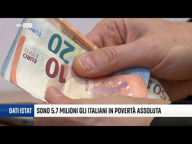 ⁣Timeline, Istat: 5.7 mln di italiani in povertà assoluta