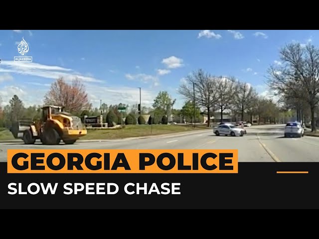 ⁣Slow-speed police chase in Georgia | Al Jazeera Newsfeed