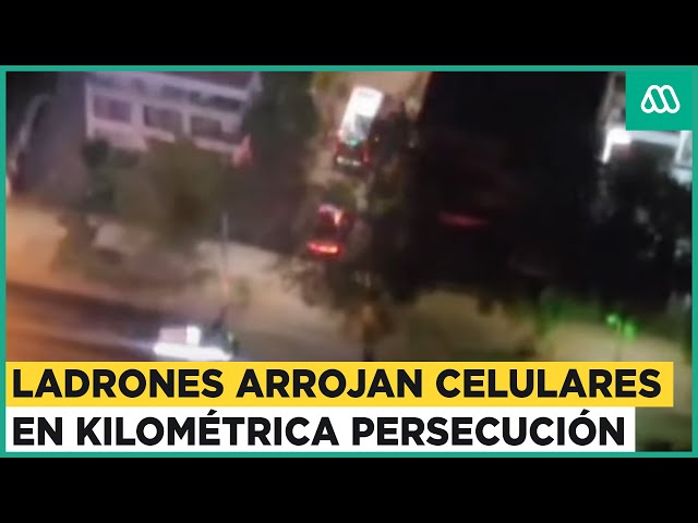 Kilométrica persecución policial: Delincuentes arrojaron celulares robados
