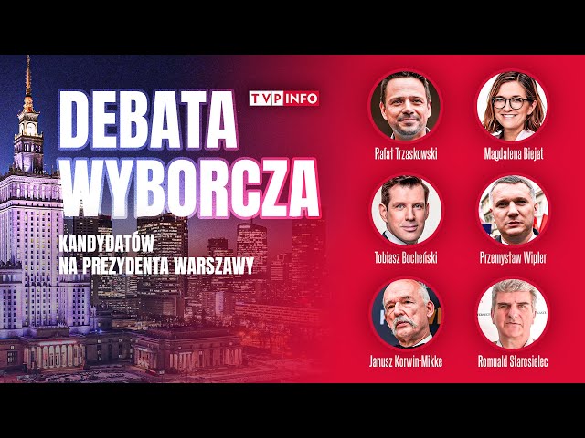 ⁣Debata wyborcza kandydatów na prezydenta Warszawy