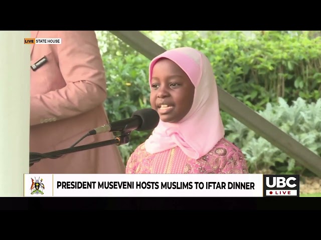 YOUNG MUSLIM GIRL'S PREACHES,  LOVE FOR UGANDA DURING H.E. MUSEVENI'S IFTAR DINNER AT STAT