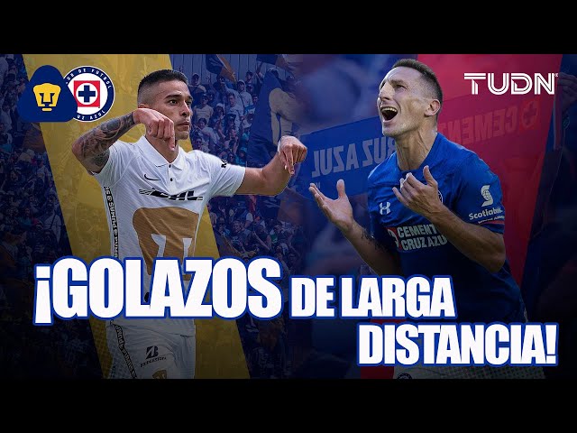 ¡FRANCOTIRADORES!  Los MEJORES GOLES de larga distancia entre Pumas y Cruz Azul | TUDN