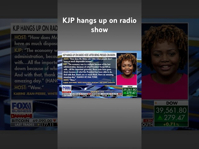 Karine Jean-Pierre hangs up on radio host after being asked about Biden, inflation #shorts