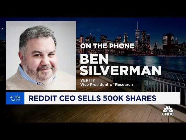 ⁣Reddit shares slump after CEO Steve Huffman sells 500,000 shares