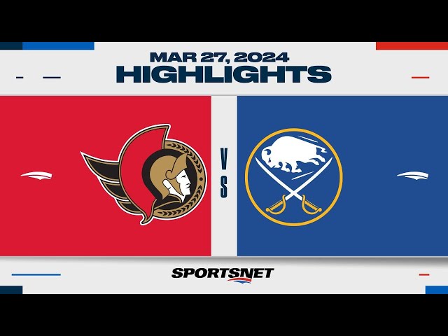 ⁣NHL Highlights | Senators vs. Sabres - March 27, 2024
