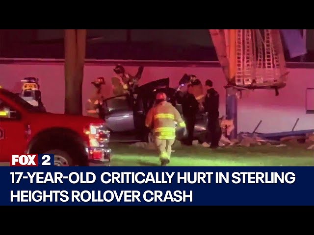 Teen critically hurt in Sterling Heights rollover crash