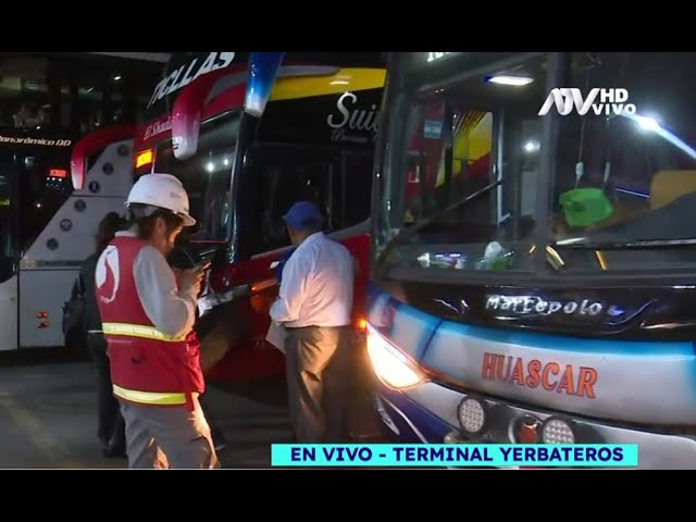 Sutran supervisa buses en terminal de Yerbateros, donde los pasajes subieron más del 100 %