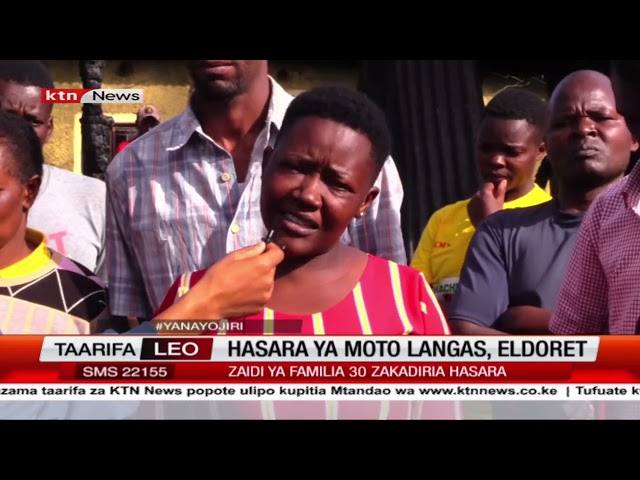 ⁣Familia kadhaa mtaa wa Langas Eldoret wakadiria hasara baada ya nyumba zao kuteketea