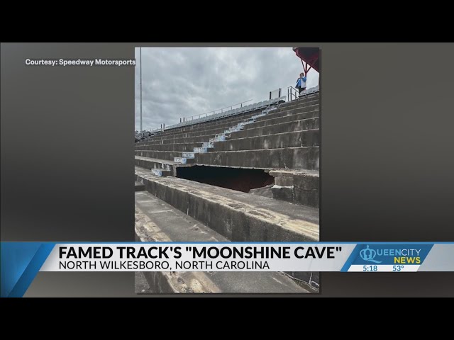 Possible 'moonshine cave' found in NASCAR track stands