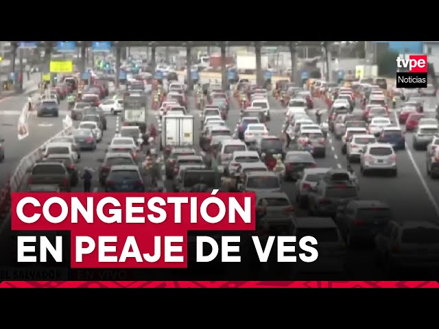 Semana Santa: reportan congestión vehicular en el peaje de Villa El Salvador con destino al sur