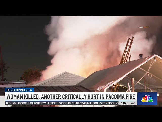 1 dead, 1 injured in Pacoima fire