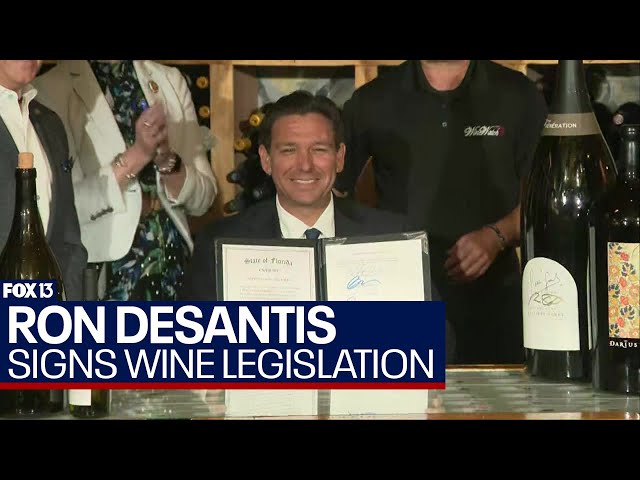 Governor DeSantis signs legislation allowing sale of larger wine bottles