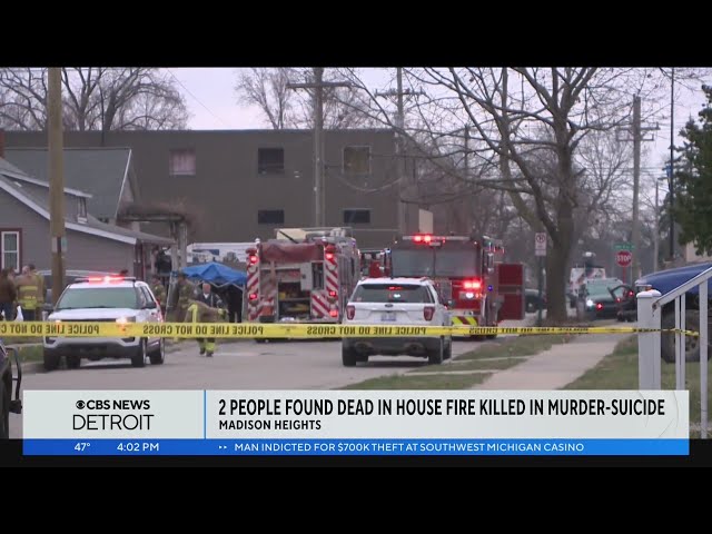 2 people found dead in Madison Heights house fire killed in murder-suicide, police say