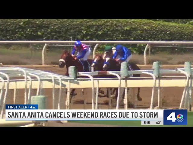 Santa Anita cancels horseraces due to incoming storm