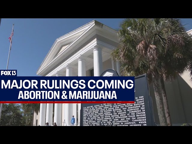 Two major court rulings in Florida likely Monday