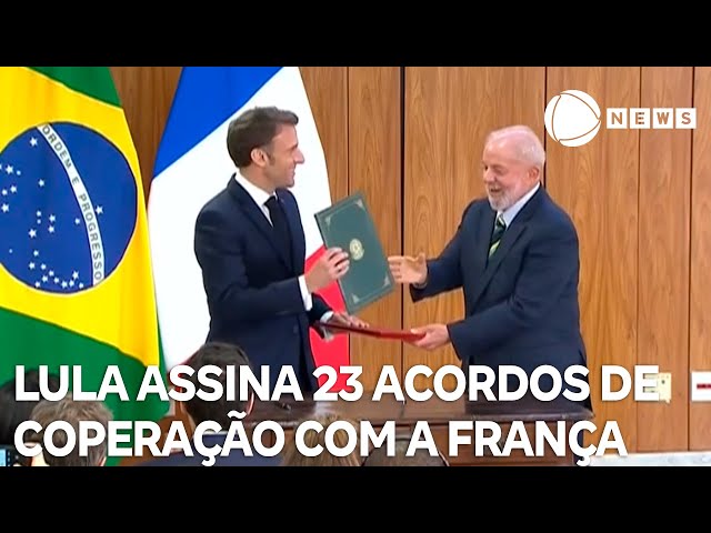 Lula assina 23 acordos de cooperação com a França