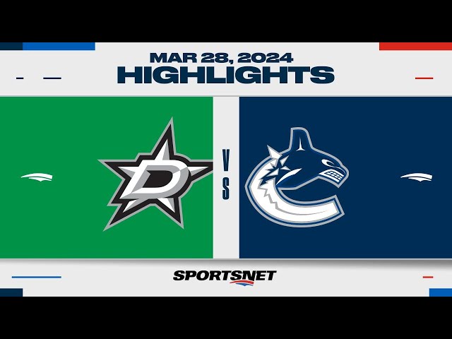 NHL Highlights | Stars vs. Canucks - March 28, 2024