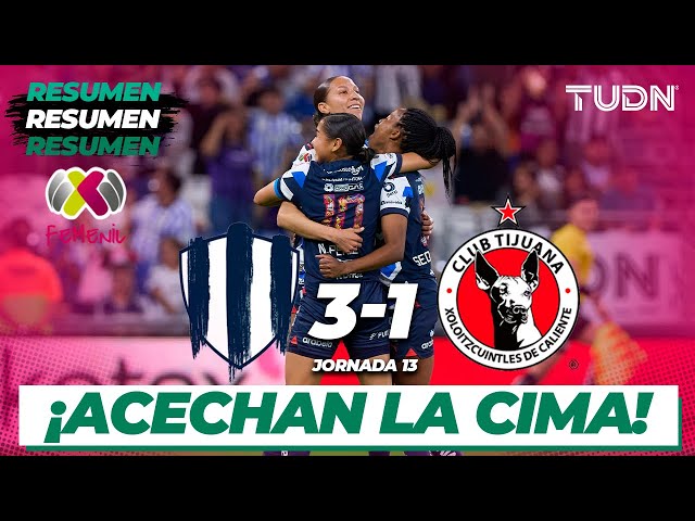 Resumen y goles | Monterrey 3-1 Tijuana | Liga Mx Femenil - CL2024 J13 | TUDN