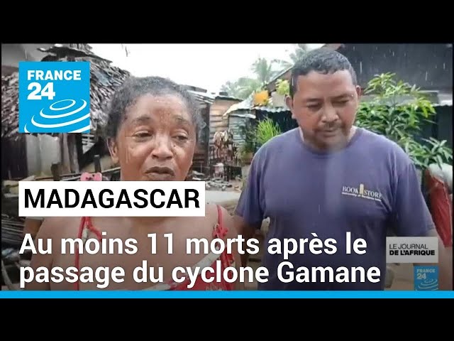 ⁣Madagascar : au moins 11 morts et des milliers de déplacés après le passage du cyclone Gamane