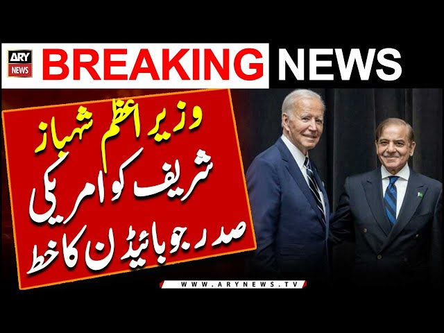 US President wishes incumbent govt well in letter to PM Shehbaz Sharif