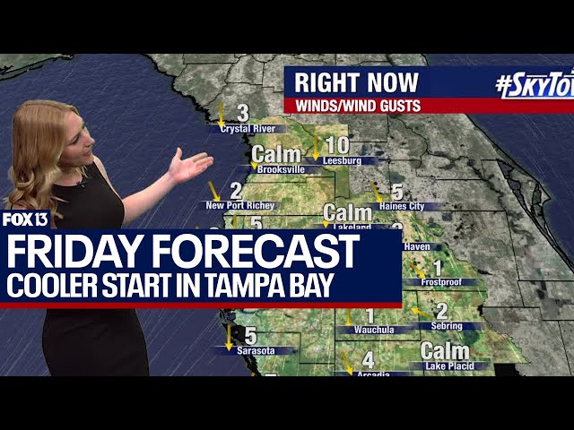 Tampa weather | cold front leaves cooler morning on March 29, 2024