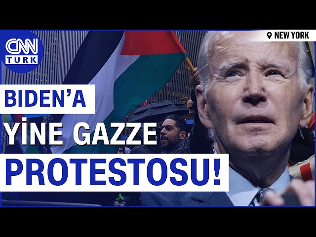 Joe Biden Tepkilerden Kaçamıyor! Biden'a New York'ta Yine Gazze Protestosu... #Haber