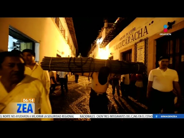 Realizan la procesión de los cristos en Taxco, Guerrero