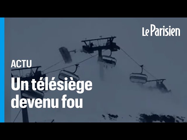 ⁣Italie : le cauchemar de ces skieurs pris dans une tempête dans un télésiège