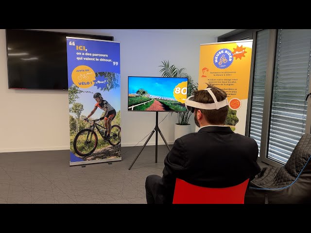 ⁣Découvrir la Meuse à bord d’un vélo virtuel