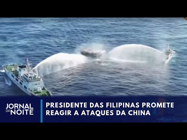 Presidente das Filipinas promete reagir a ataques da China | Jornal da Noite