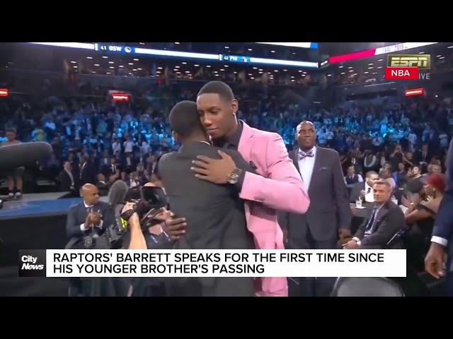 Emotional RJ Barrett speaks to media for first time since younger brothers passing