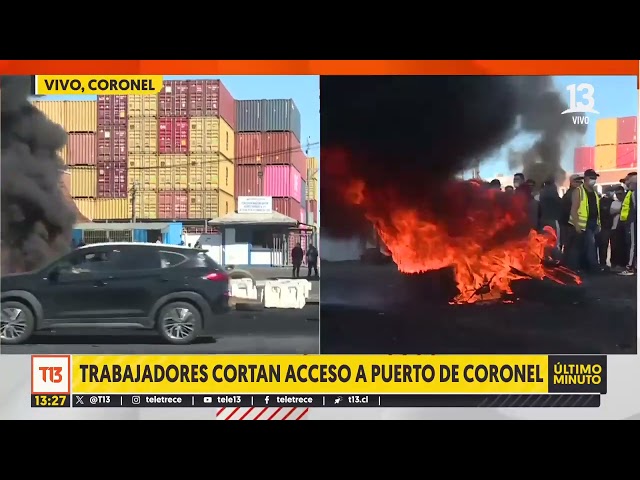 Coronel: Trabajadores cortan acceso al puerto