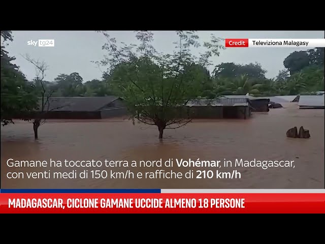 Madagascar, ciclone Gamane: decine di morti