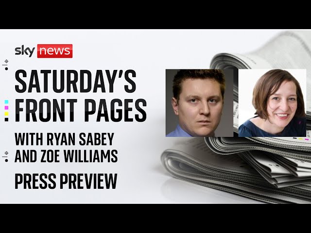 Press Preview: Saturday's papers