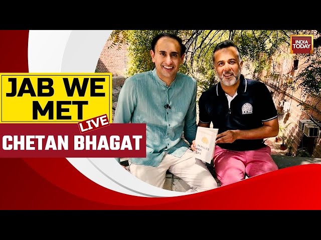 Rahul Kanwal LIVE With Chetan Bhagat: Chetan Bhagat Interview LIVE | Jab We Met | India Today LIVE