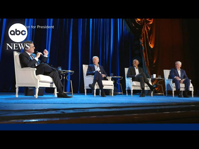 Biden, former presidents poke fun at Trump at NYC fundraiser