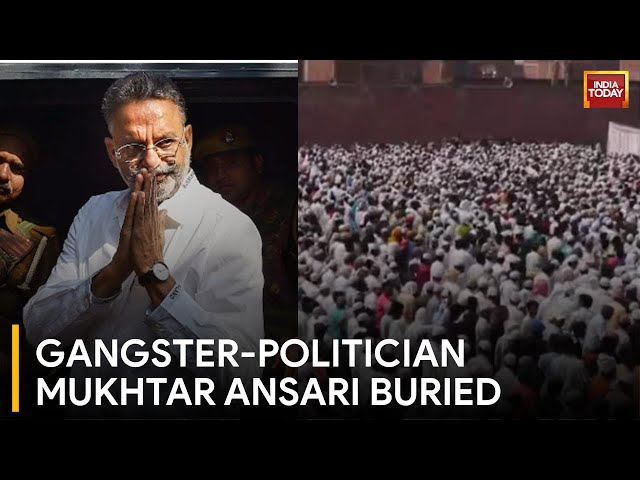 Mukhtar Ansari Death: Gangster-politician Buried, Cops Disperse Huge Crowd At Funeral Procession