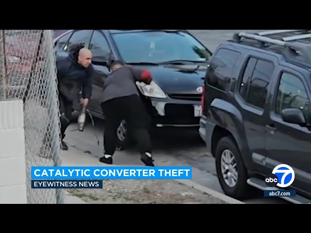 Lawndale catalytic converter theft caught on camera - but thieves get away